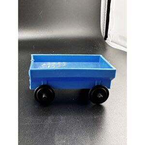 1959 Allstate Marx Happi Time Farm Blue Wagon Black Wheels Plastic Vintage Sears